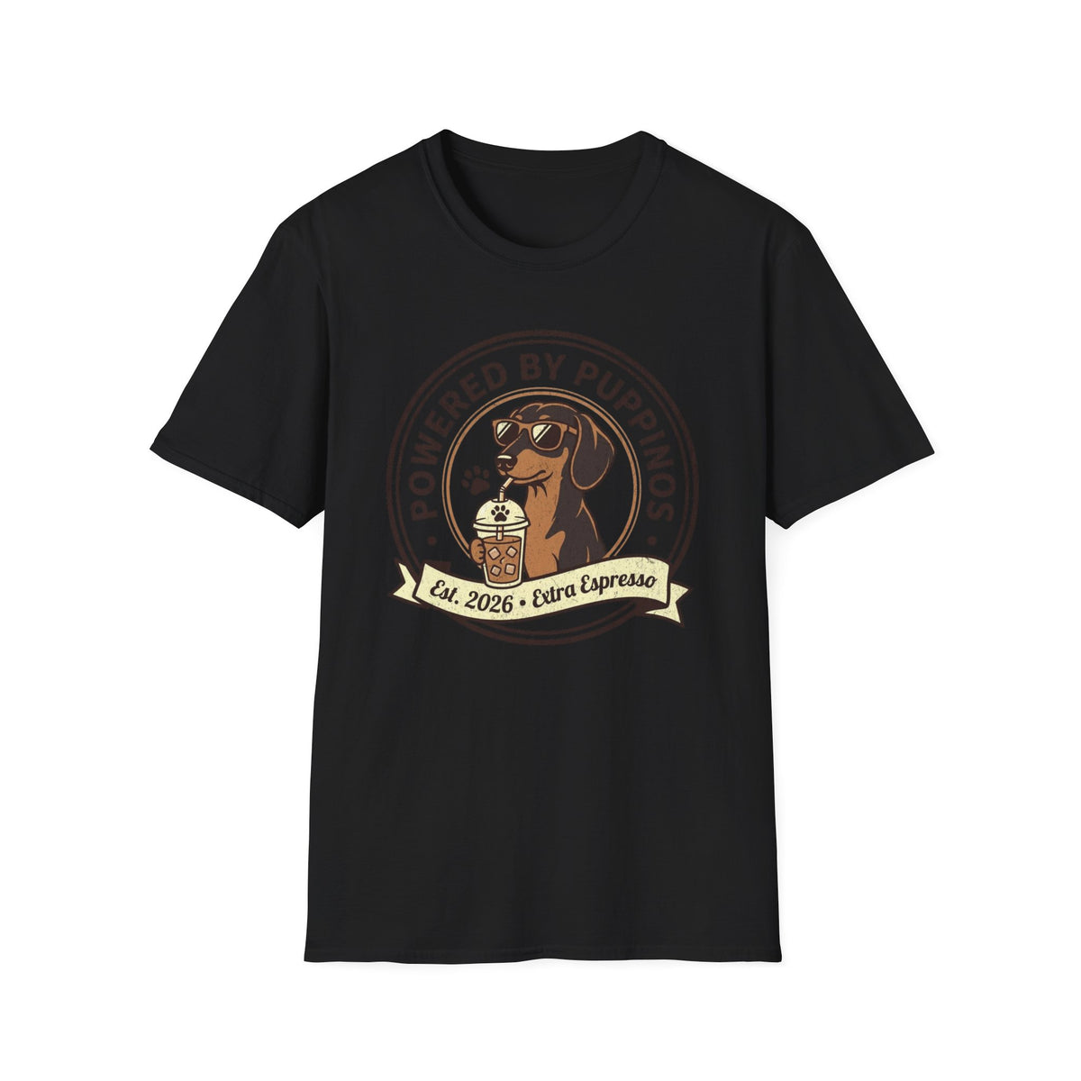 Powered By Puppinos T-shirt