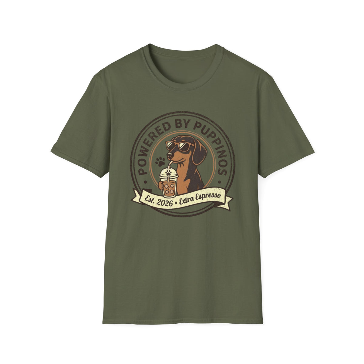 Powered By Puppinos T-shirt