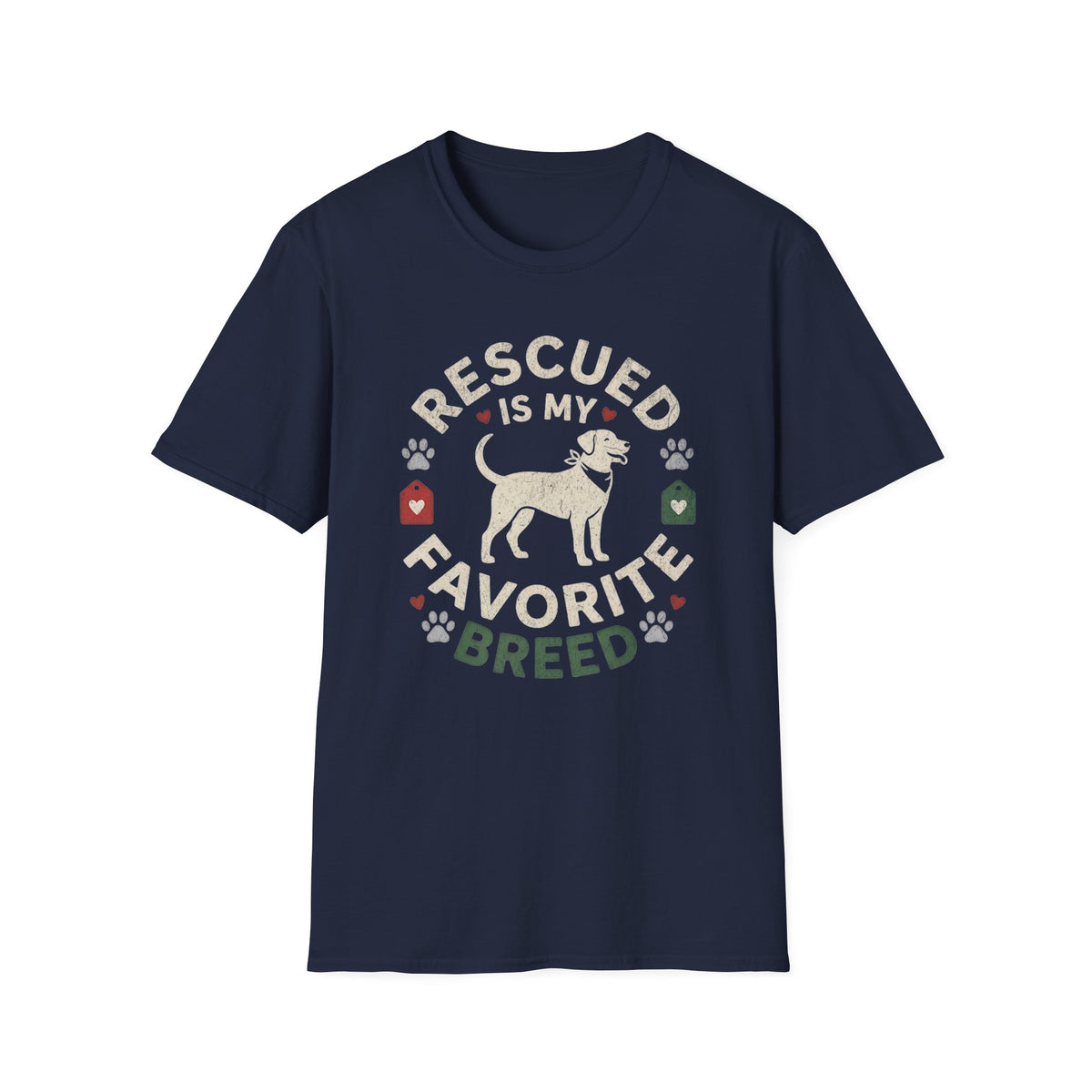 Rescued is My Favorite Breed T-shirt