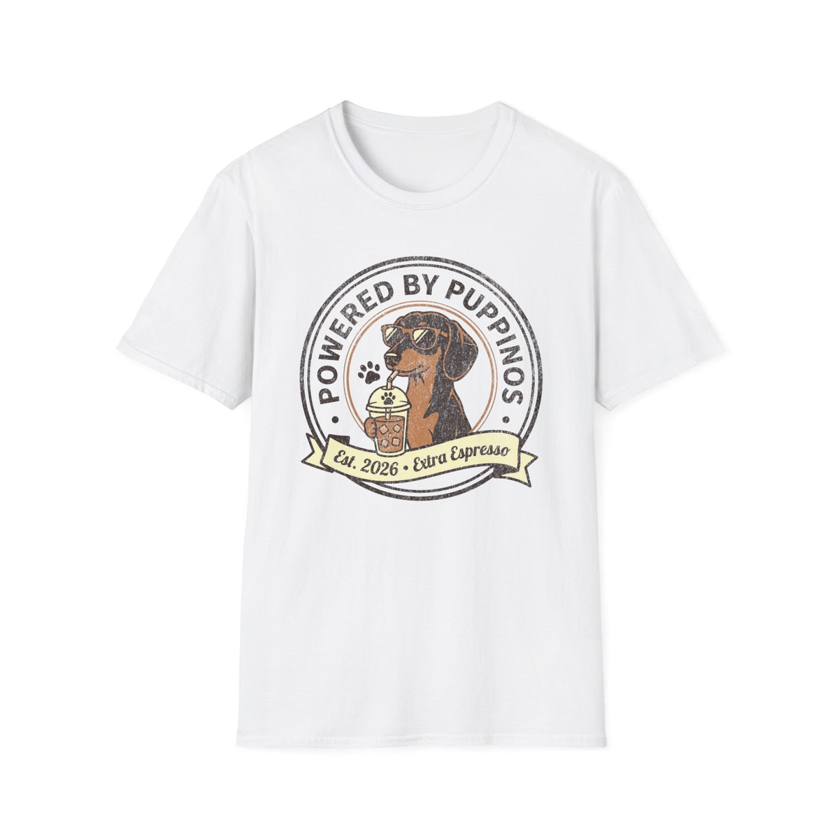 Powered By Puppinos T-shirt