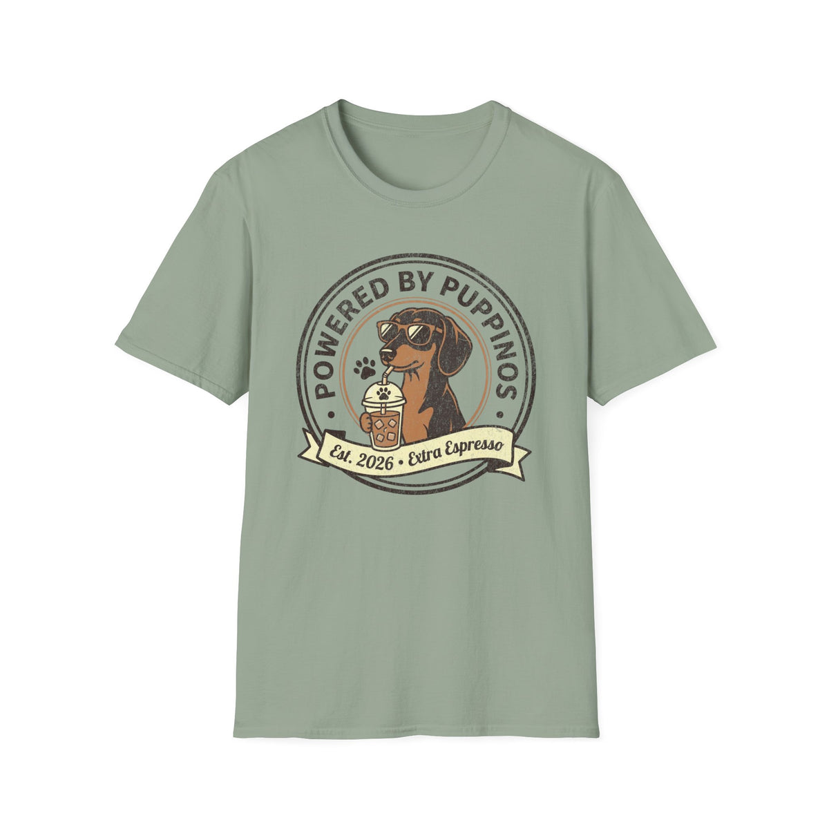 Powered By Puppinos T-shirt